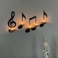 Candlestick with musical notes