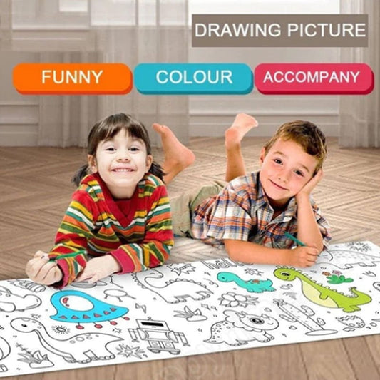 Kids Drawing Roll (12 Free Colored Pencils)