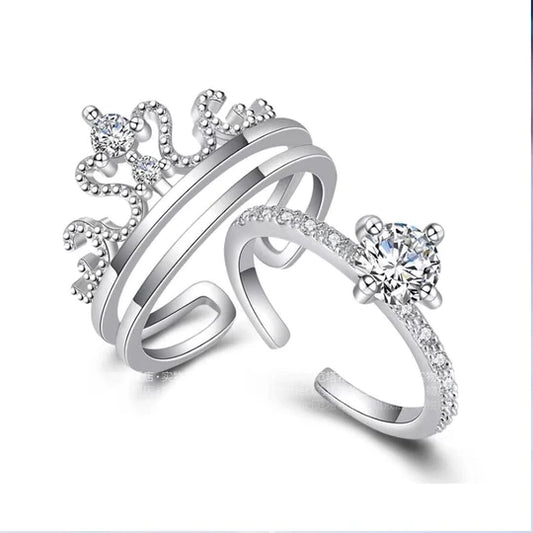 CROWN RING SET（925 STERLING SILVER）