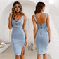 👗Sukienka denim z dekoltem w szpic!