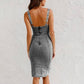 👗Sukienka denim z dekoltem w szpic!