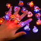 Świecące pierścionki LED na Halloween – Zestaw 50 sztuk