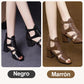 Women's High Heeled Leather Open Toe Sandals