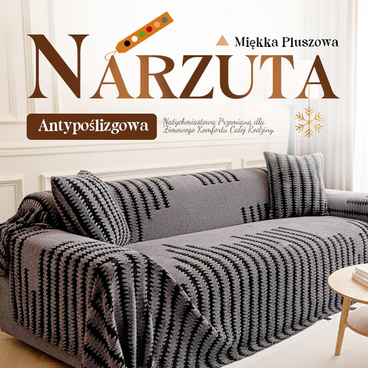 🛋️Miękka, antypoślizgowa narzuta na kanapę z pluszu