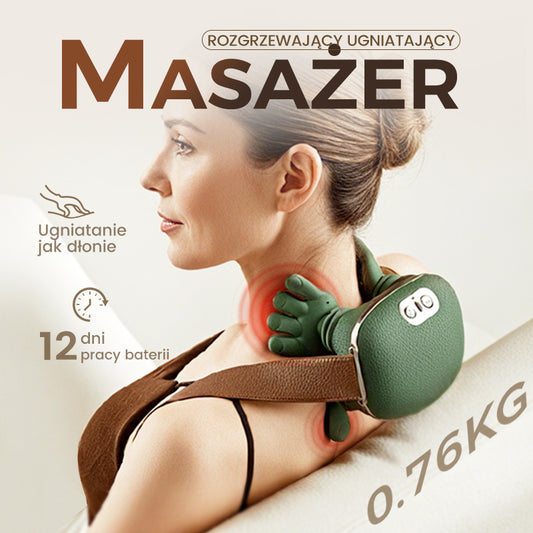 💆‍♂️ WYPRZEDAŻ -67% DO WYCZERPANIA ZAPASÓW! ✨ Poduszka do masażu szyi - 3-poziomowa terapia cieplna, łagodzi ból i stres, przenośna do domu/biura 🔥📦