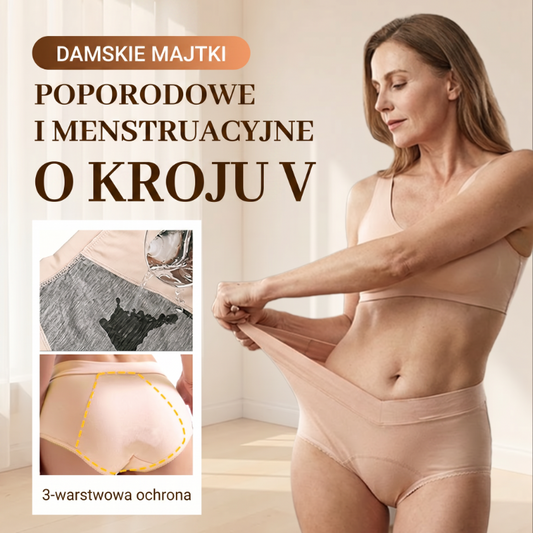 🎉🩲 Majtki z wysokim stanem i antyprzeciekowe – niezawodna ochrona przed przeciekaniem, wygodny wysoki stan – Płatność przy odbiorze ✅