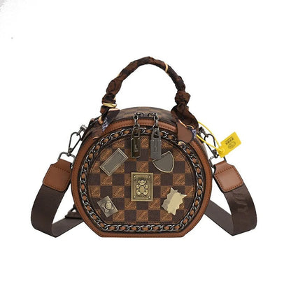 👜Hot sale Women Fashion Handbag Retro Bear Badge Shoulder Bag（50%off）