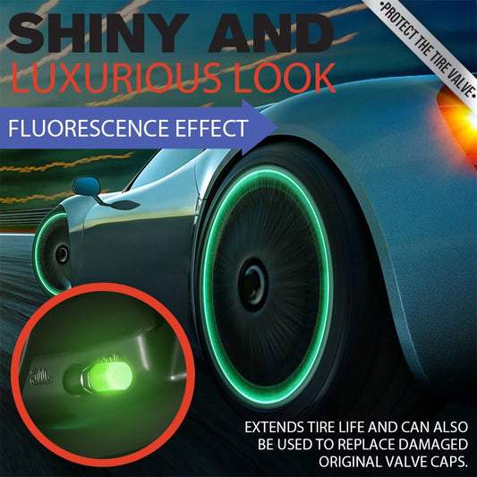 Bouchons de valve de pneu de voiture fluorescents universels 4pcs