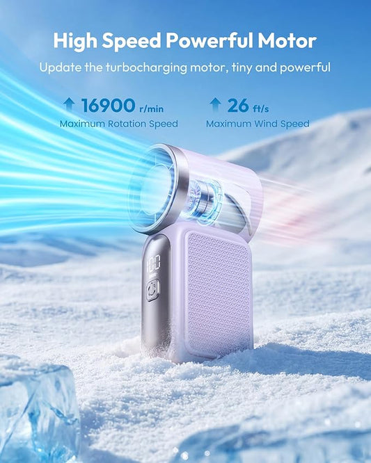 Tylko tego lata! 🌀 Promocja!Mini ręczny wentylator z wyświetlaczem LED – 5‑biegowa turbowentylacja, rozmiar kieszonkowy. ✨ Ładowanie przez USB, szybkie chłodzenie – w podróży i do makijażu.