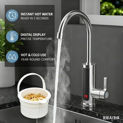 Bateria z bezzbiornikowym podgrzewaczem wody