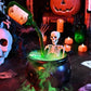 ✨🎃Dekoracje na Halloween do wnętrz – kocioł czarownicy z magicznymi pływającymi butelkami z eliksirem i wytwornicą mgły
