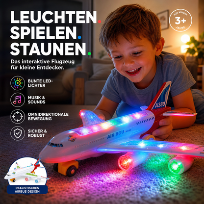 ✈️ TERAZ 50% ZNIŻKI! 💡 Elektryczny model samolotu z dźwiękiem i oświetleniem LED – realistyczne odgłosy, świecące światła i łatwe sterowanie – idealny do zabawy w domu i na zewnątrz ✨