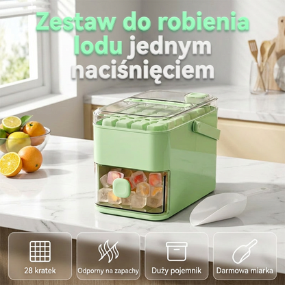 🍸 50% OFF + KUP 2 Z 33% ZNIŻKĄ – OSTATNI DZIEŃ! Forma do lodu – wystarczy nacisnąć, aby wyjąć kostki. Pojemnik chroni przed zapachami i oszczędza miejsce w zamrażarce! 🧊💪