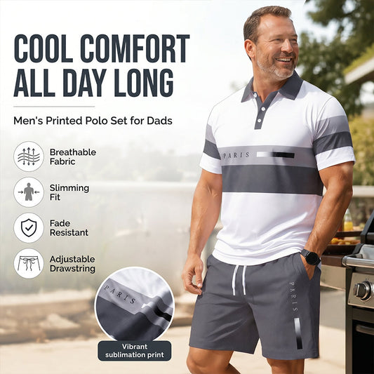 🛒BEZPŁATNA DOSTAWA🔥Męski zestaw codzienny z krótkim rękawem, letnia moda plażowa i sportowa, wzór w kratę, dopasowany krój, długość powyżej kolan