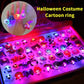 Świecące pierścionki LED na Halloween – Zestaw 50 sztuk