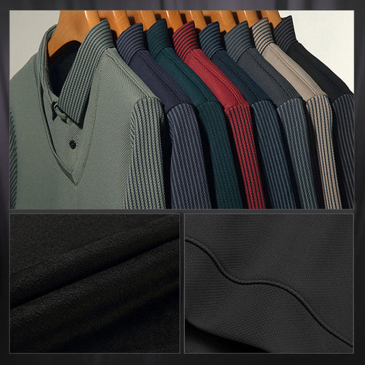 💥oferta ograniczona czasowo💥Męska modna koszula z kołnierzem stojącym i dwuczęściowym krojem⚡