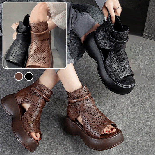 Spring and Summer Thick Bottom Slope Heel Sandals