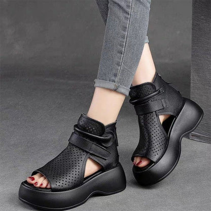 Spring and Summer Thick Bottom Slope Heel Sandals