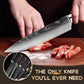 Multi-Use Stainless Steel Wooden Handle Damascus Pattern Kitchen Knife Set