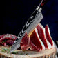 Multi-Use Stainless Steel Wooden Handle Damascus Pattern Kitchen Knife Set