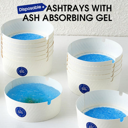 Jednorazowe popielniczki z żelem pochłaniającym popiół