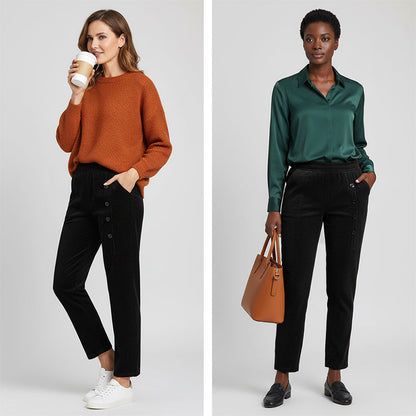 【S-3XL】💯Damskie spodnie z wysokim stanem i pluszową podszewką