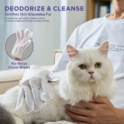 🐈🐕‍🦺Rękawiczki do czyszczenia i dezodoryzacji zwierząt domowych bez spłukiwania🐾