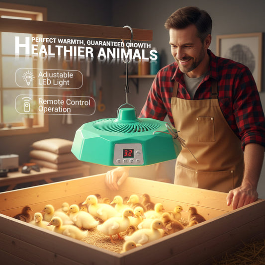 Lampa grzewcza do hodowli drobiu z pilotem