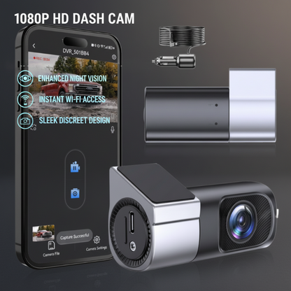 Kamera samochodowa HD 1080P z Wi-Fi i trybem nocnym
