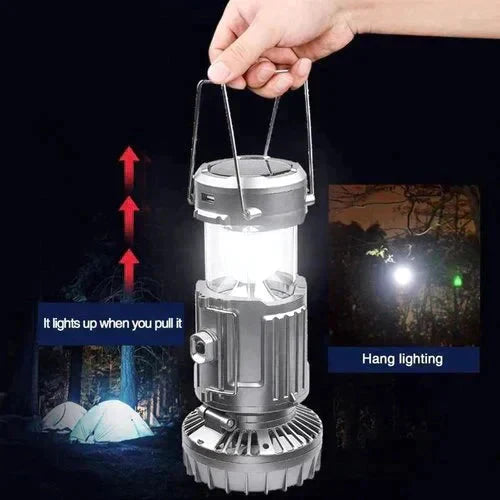 ⏰ 50% TANIEJ! 🔥🔥 Przenośna Latarnia Kempingowa LED z Wentylatorem – 2 w 1! 🏕️💨