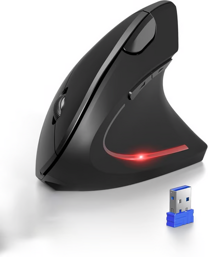 ⏳ Rabat czasowo ograniczony🖱️✨ Ergonomiczna pionowa optyczna mysz bezprzewodowa USB z ładowaniem