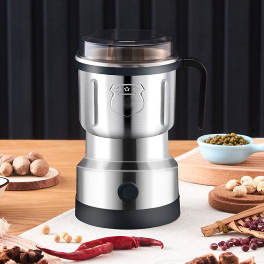 ✨☕ Młynka Wielofunkcyjna – Silnik 300W + Noże Podwójne w Formie S + Pojemność 500ml! Do Kawy, Orzechów i Przypraw! ✨