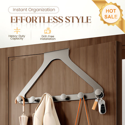 Bezwierceniowy Wieszak na Drzwi z 6 Hakami