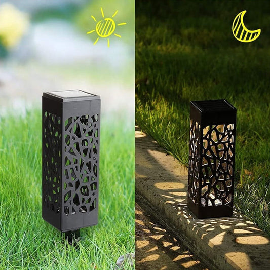 Zewnętrzna lampa ogrodowa zasilana energią słoneczną z kołkiem do wbicia w ziemię🌞