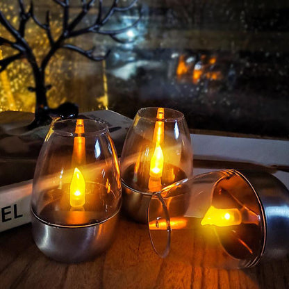🕯️ KUP 2, OTRZYMASZ 1 GRATIS! ☀️ Zestaw 6 solarnych lamp stołowych LED – bezpłomieniowe i wodoodporne, automatyczne włączanie / wyłączanie z czujnikiem zmierzchu do ogrodu i na imprezy 🏕️✨