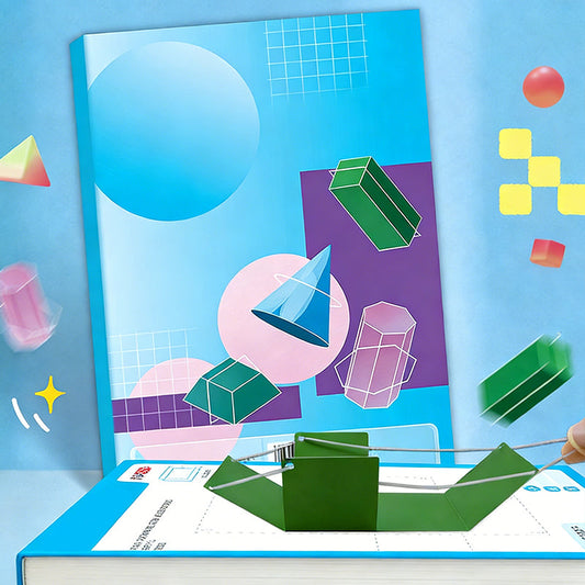 Interaktywna książka 3D z pop-upami o geometrii dla dzieci