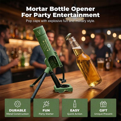 ⏰🔥OGRANICZONY CZAS -50%! 🍻 51-mm moździerz do butelek piwa – Zabawny dodatek do biurka i baru do wystrzeliwania nakrętek, idealny na imprezy i jako prezent 🚀✨