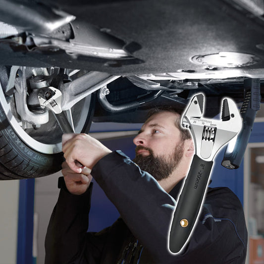 Wielofunkcyjny klucz nastawny z szeroką szczęką i mechanizmem grzechotkowym