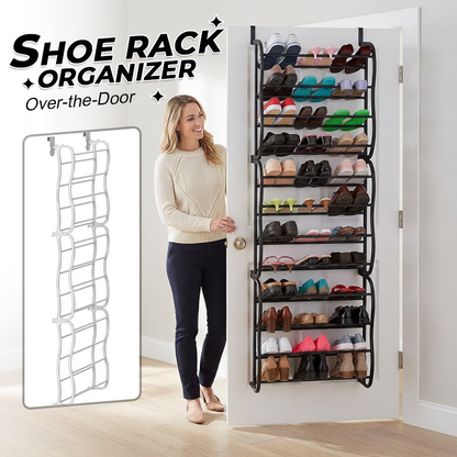 👟 Wiszący na drzwiach organizer na buty – 24 kieszenie & instalacja bez narzędzi – Pasuje do standardowych drzwi, mieści do 24 par – idealny do przedpokoju lub szafy 🚪✨