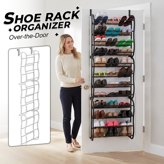 👟 Wiszący na drzwiach organizer na buty – 24 kieszenie & instalacja bez narzędzi – Pasuje do standardowych drzwi, mieści do 24 par – idealny do przedpokoju lub szafy 🚪✨