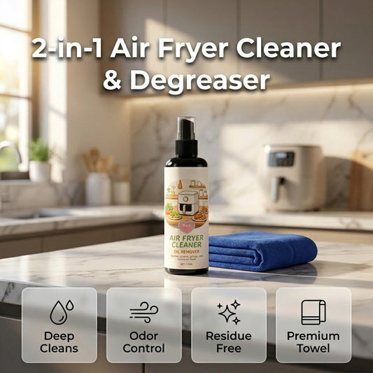 🔥 Promocja 50% TANIEJ! ✨ Dwufunkcyjny spray czyszcząco-odtłuszczający do frytkownic beztłuszczowych