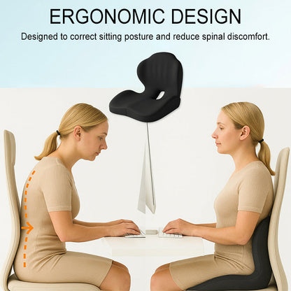 Poduszka siedziska ergonomiczna z podparciem lędźwiowym