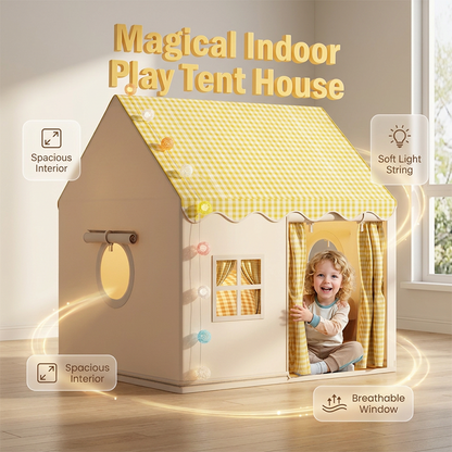 🏰 TERAZ -50%! ⏰ Namiot-zamek do zabawy dla dzieci – przestronny i łatwy w rozkładaniu – wykonany z oddychającego materiału, idealny do zabawy w domu i na świeżym powietrzu – pobudza kreatywną wyobraźnię ✨🧸