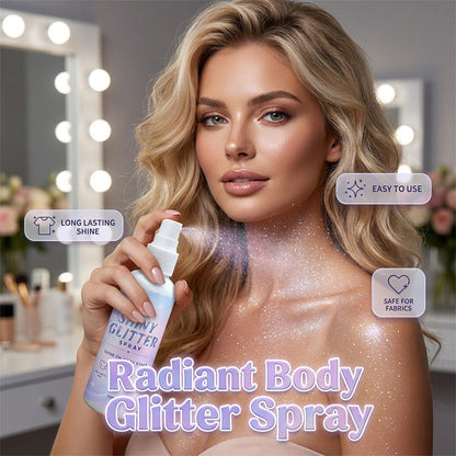 🥳GORĄCA WYPRZEDAŻ 2026🥳💞PONAD 50 TYS. SPRZEDANYCH!✨💎 50% ZNIŻKI! Body & Hair Glitter Spray – mikroskopijne drobinki brokatu, bez lepkiej warstwy. Bezpieczny dla tkanin i włosów. Łap światło przez cały dzień! 👗✨