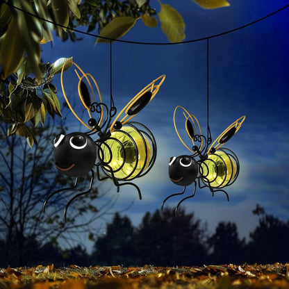 🐝 Wisząca zewnętrzna lampka solarna w kształcie pszczoły – idealny prezent dla miłośników roślin, mam lub dosłownie każdego, kto się uśmiecha ❤️