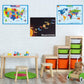 Plakat ścienna z mapą świata do nauki geografii dla dzieci