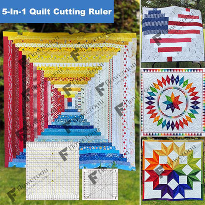 5-In-1 Quilt Cutting Ruler