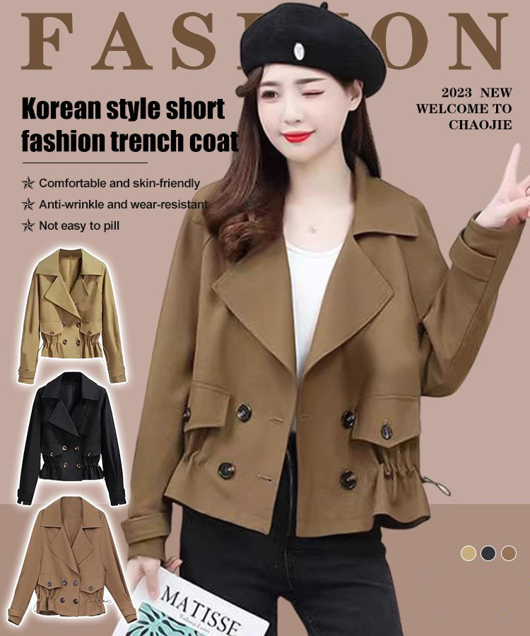 Korean Style Short Fashion Trench Coat – floweroou