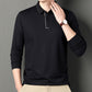 Men's Business Casual Long Sleeve Lapel T-shirt