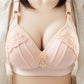Plus Size Embroidered Unwired Bra
